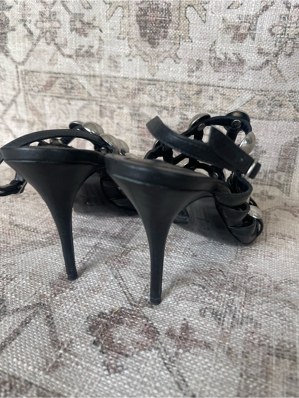 Alexander Wang Black Rubie Pearl Slingback Heels - Picture 10 of 11